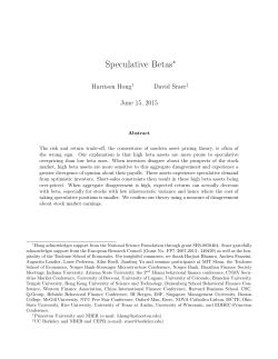 Speculative Betas - Faculty Directory | Berkeley-Haas