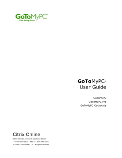 GoToMyPC: User Guide
