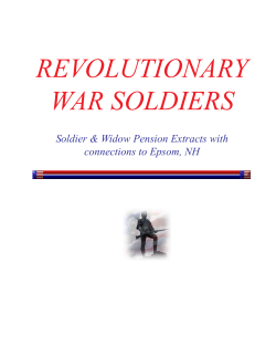REVOLUTIONARY WAR SOLDIERS