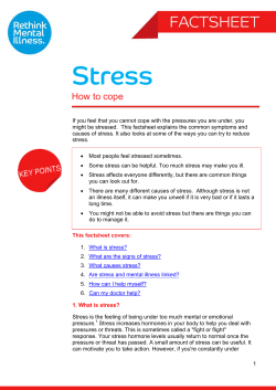 Stress - How to Cope - Rethink Mental Illness