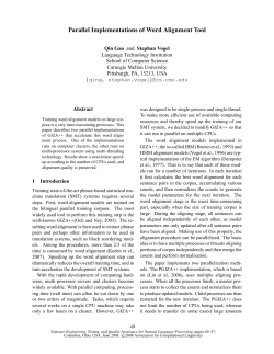 Parallel Implementations of Word Alignment Tool