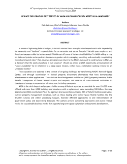 is space exploration best served by nasa holding property assets as