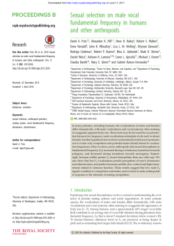Sexual selection on male vocal fundamental frequency in humans