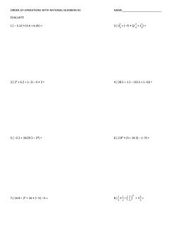 ORDER OF OPERATIONS WITH RATIONAL NUMBERS #2