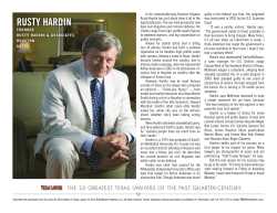 The 25 Greatest Texas Lawyers of the Past Quarter
