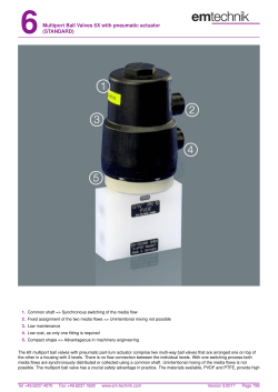 6Multiport Ball Valves 6X with pneumatic actuator (STANDARD)