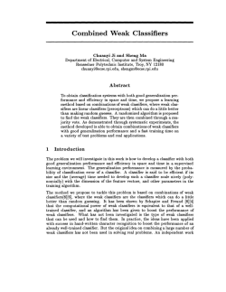Combinations of Weak Classifiers