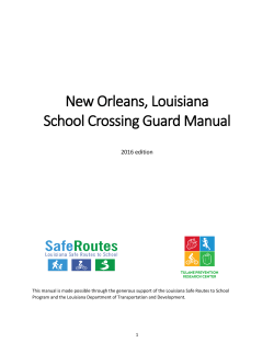 New Orleans, Louisiana School Crossing Guard Manual