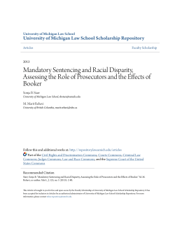 Mandatory Sentencing and Racial Disparity, Assessing the Role of