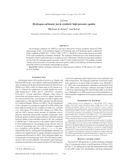 Hydrogen-carbonate ion in synthetic high