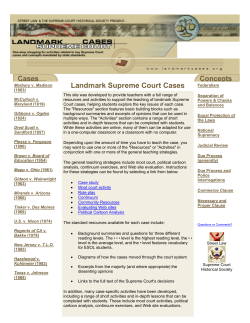 Landmark Supreme Court Cases - HOME