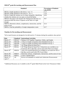 MMS 8 grade Re-teaching and Reassessment Plan