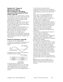 Section 8.2: Types of Mechanical Waves