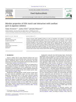 Micellar properties of OSA starch and interaction with xanthan gum