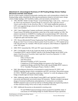 Summary of I-90 Floating Bridge Studies-Attachments