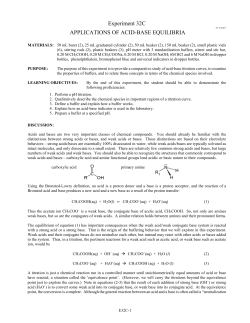 Applications of Acid-Base Equilibria