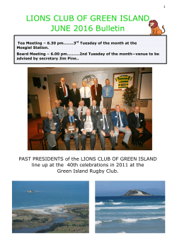 June Bulletin - Lions Clubs NZ