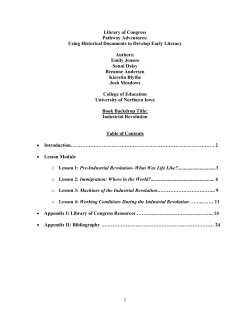 Industrial Revolution - University of Northern Iowa