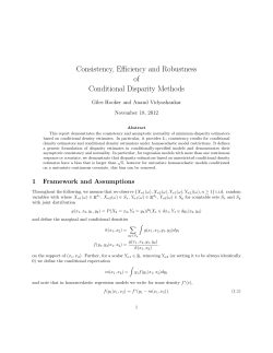 Consistency, Efficiency and Robustness of