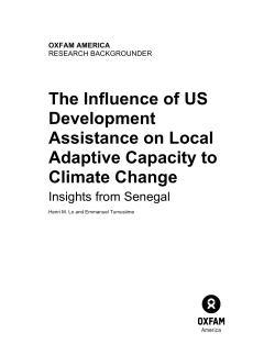 Senegal Climate Change ResearchBackgrounder