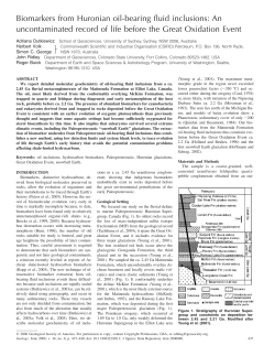 Biomarkers from Huronian oil-bearing fluid inclusions