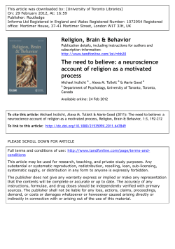 The need to believe: a neuroscience account of