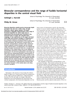 Binocular correspondence and the range of fusible horizontal