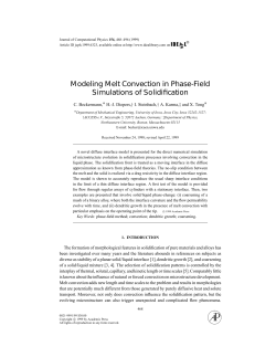 Modeling Melt Convection in Phase-Field Simulations of Solidification