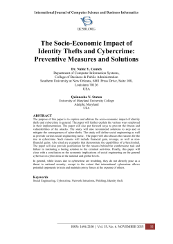 The Socio-Economic Impact of Identity Thefts and Cybercrime