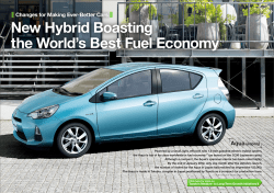 New Hybrid Boasting the World`s Best Fuel Economy*1
