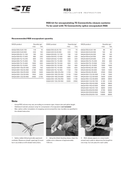 RSS kit for encapsulating TE Connectivity closure systems To be