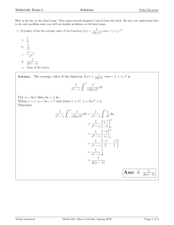 Exam 3 Key - Math-UMN