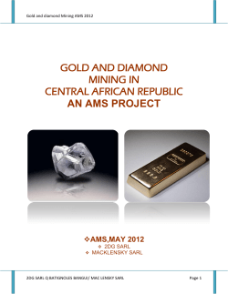 Gold and diamond Mining AMS 2012
