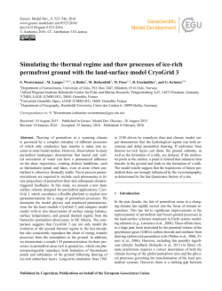 Simulating the thermal regime and thaw processes of ice