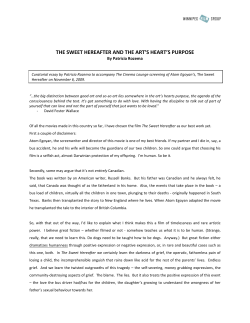 the sweet hereafter and the art`s heart`s purpose