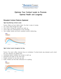 Optimize Your Cortisol Levels to Promote Optimal Health