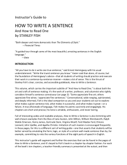 how to write a sentence