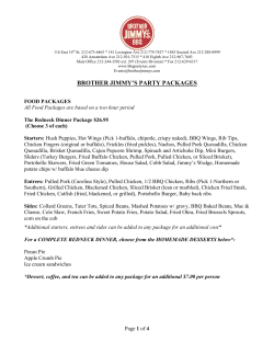 brother jimmy`s party packages