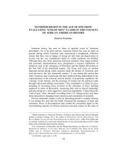 manhood rights in the age of jim crow: evaluating