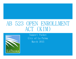 AB 523 OPEN ENROLLMENT ACT (KIM)