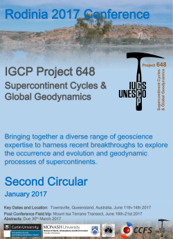 Second Circular - IGCP 648