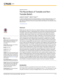 The Neural Basis of Testable and Non-Testable Beliefs