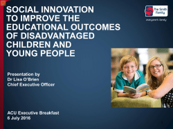 Social innovation to improve the educational