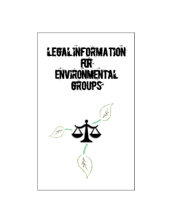 Legal Information for Environmental Groups