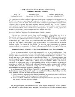 A Study of Common Student Practices for Determining the Domain