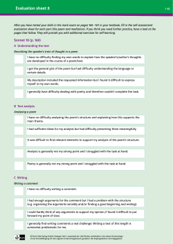 South Africa &ndash; The Rainbow Nation Evaluation sheet 8