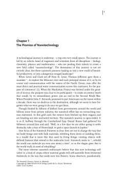 Chapter 1 The Promise of Nanotechnology - Wiley-VCH