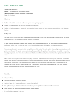 Earth`s Water as an Apple