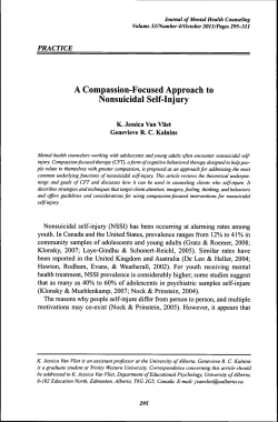 A Compassion-Focused Approach to Nonsuicidal Self