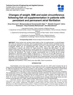 Changes of weight, BMI and waist circumference following fish oil